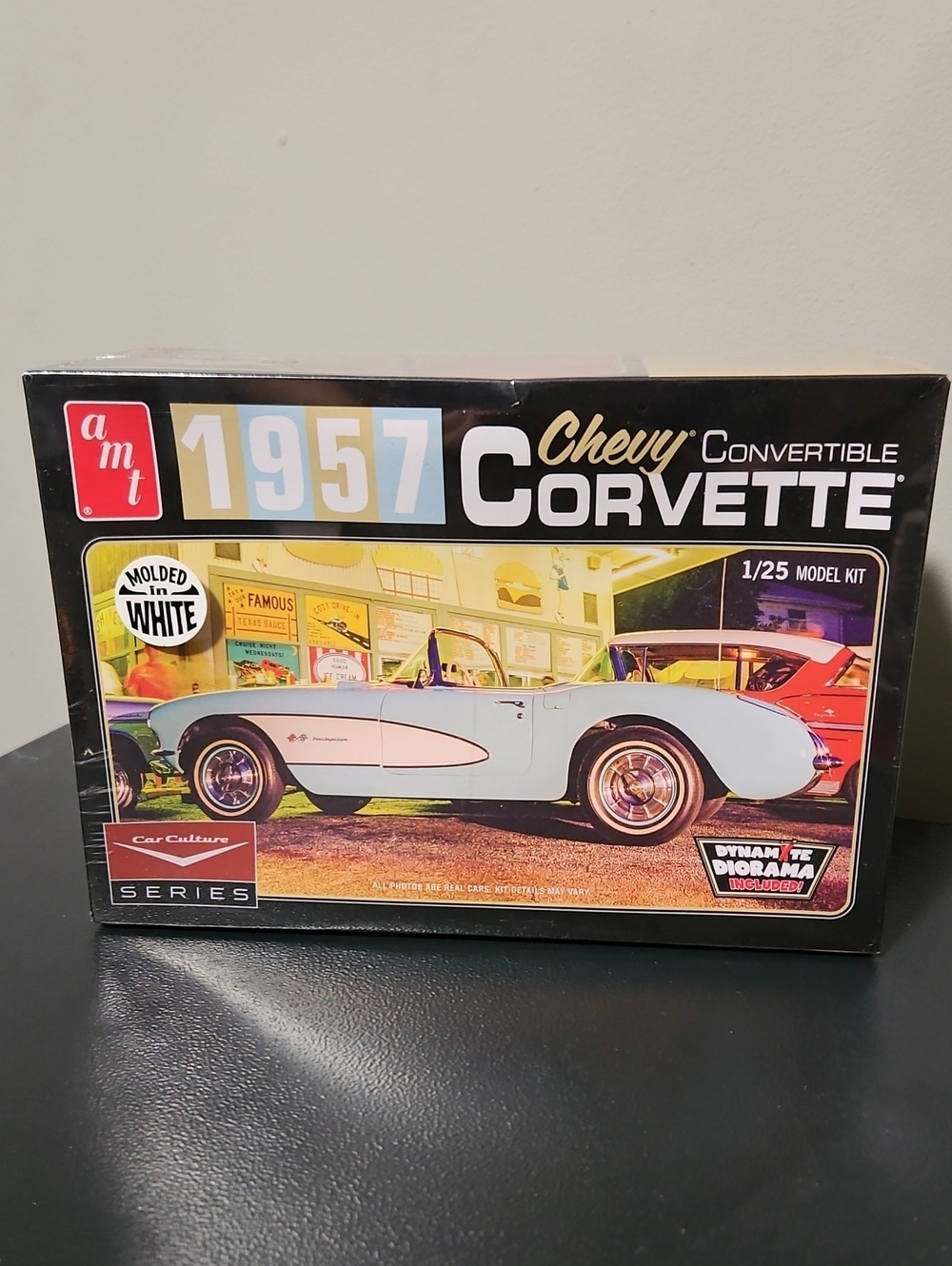 1957 Chevy Corvette Convertible Plastic Model Kit By Amt